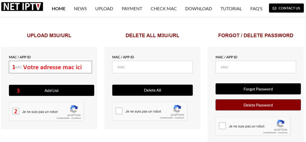 Configuration NET IPTV